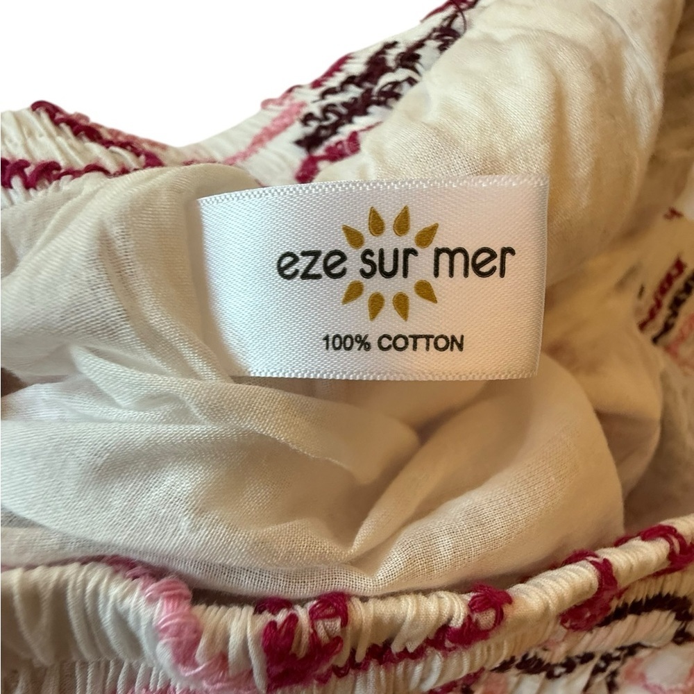 Eze Sur Mer | High Rise Pull On Elastic Waist Drawstring Pockets Cotton Medium - Picture 3 of 8